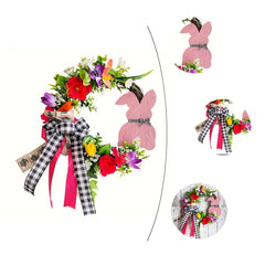 Easter Bunny Wooden Wreath Christmas Decorations