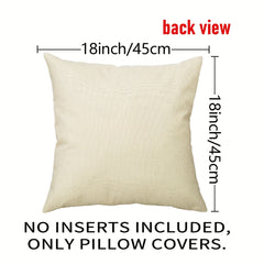 Christmas Linen Blend Throw Pillow Case - Colorful Square Cushion Cover
