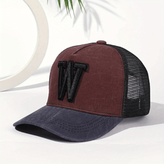 3D Embroidery Baseball Cap Washed Old Duck Tongue Classic Mesh Outdoor Cap