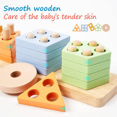 Wooden Shape Sorter & Learning Puzzles for Toddlers