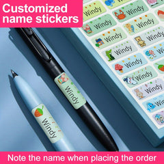 Custom Name Stickers x180 Waterproof Clear Non Fading