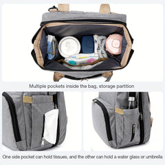 Lightweight Portable Folding Crib Bed Baby Backpack Mommy Bag