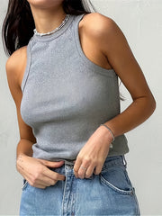 Solid Tank Top Casual Sleeveless Top Women's Clothing