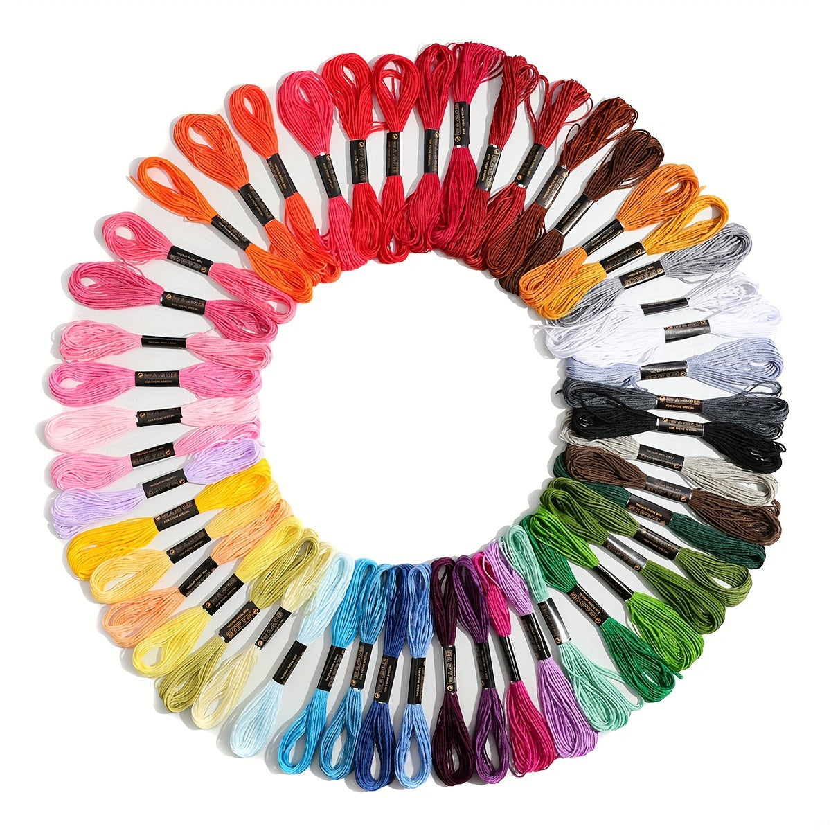 50pcs Rainbow Embroidery Cross Stitch Threads Bracelets Crafts Floss