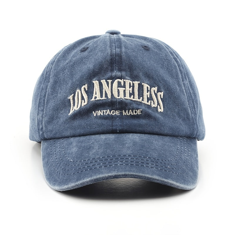 Washed & Embroidered Old Letters Men's Baseball Cap