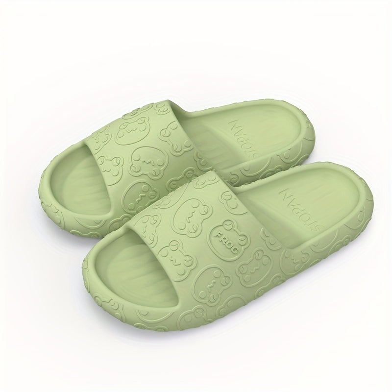 Men's Bear Head Slides Non Slip Slippers Open Toe Shoes