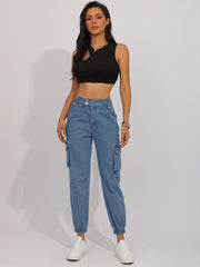 Cargo Jogger Jeans Street Style Denim