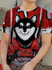 Men's Husky Graphic T-shirt: Casual, Slightly Stretch, 3D Print Tee