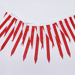 Carnival Circus Bunting Banner Red Striped Pennant Birthday Party Decor