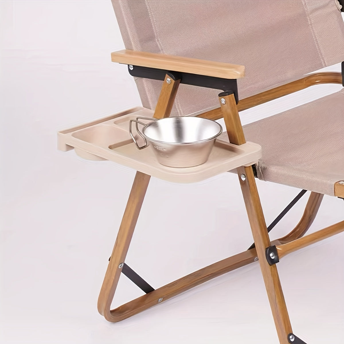 Aluminum Recliner Chair Side Tray Cup Holder Outdoor Camping Accessory