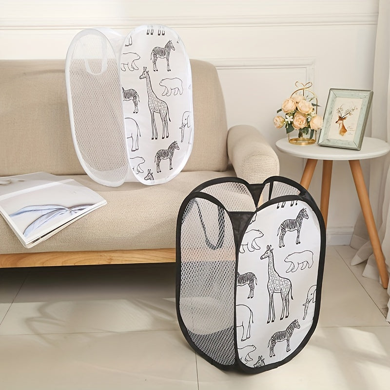 Cartoon Giraffe Laundry Basket Pop up Laundry Hamper With Handles