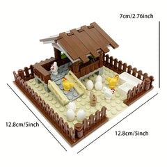 Farm Animals Building Blocks ChickenCoop Hen House Toys