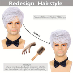 Men's Dress Up Short Wig For Daily Use Costume Wigs For Parties