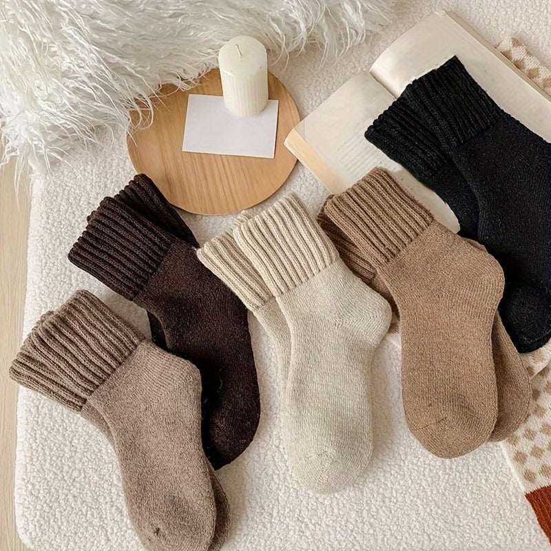5 Pairs Soft & Comfy Mid Tube Socks Women's Stockings