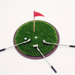 Dollhouse Mini Golf Club Lawn Model Scene Props Toy House Decor Accessories Set