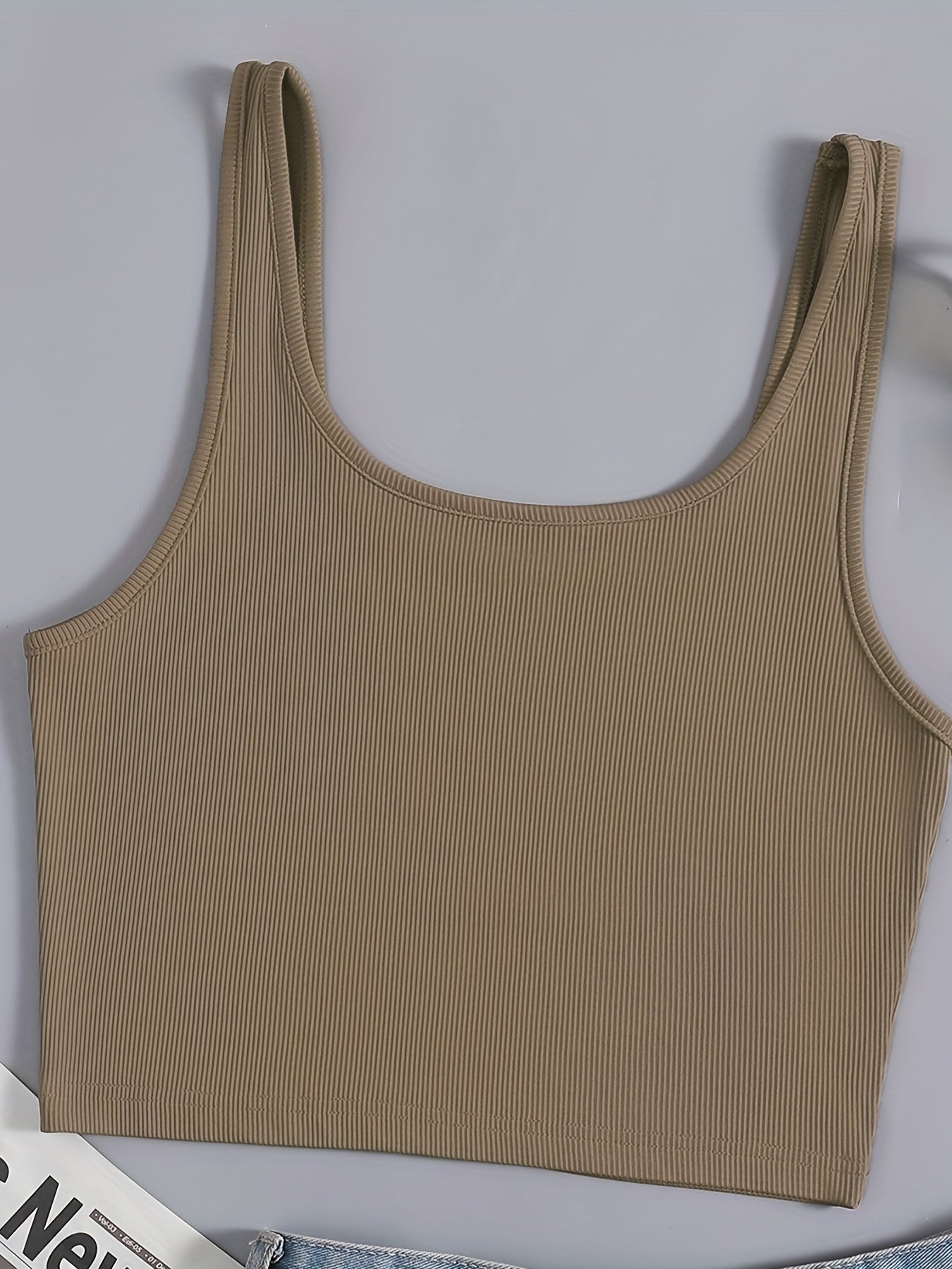 Sexy Crop Cami Vest Solid Sleeveless Casual Sweater For Spring & Summer Women's