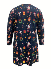 Christmas Dress Women's Plus Allover Print