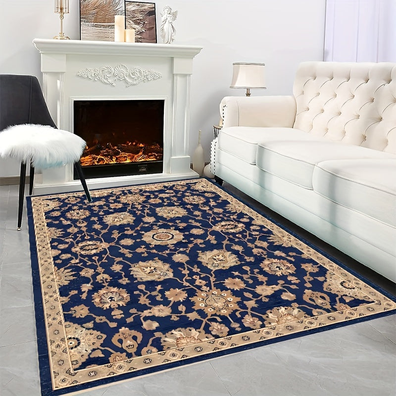 Dark American Classic Pattern Large Area Carpet