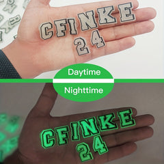 37pc Glow In The Dark Shoe Decoration Letters Numbers Charms