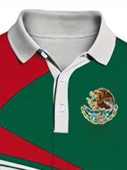 Eagle Block Pattern Men's Custom Fit Polo Shirt