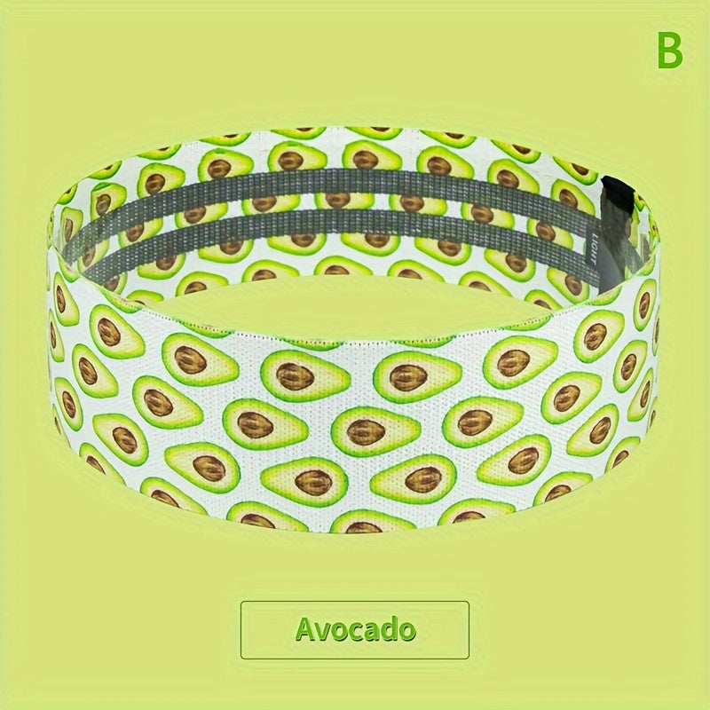 Food Printed Yoga Resistance Bands Elastic Stretching Tension Bands