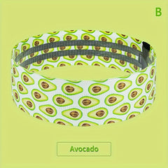 Food Printed Yoga Resistance Bands Elastic Stretching Tension Bands