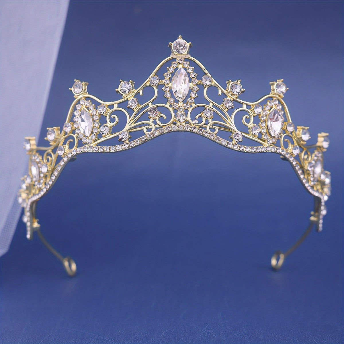 Silvery Crystal Tiara Crown Rhinestone Bridal Hair Accessories for Wedding