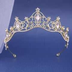 Silvery Crystal Tiara Crown Rhinestone Bridal Hair Accessories for Wedding