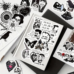 50pcs Gothic Stickers for Laptops Notebooks DIY Projects