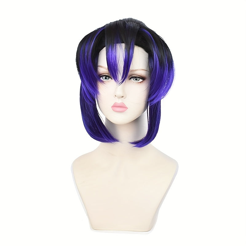 Short Synthetic Men's Cosplay Wig Straight Hair Fiber Ponytail Wig