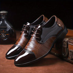 Men's British Style Derby Shoes - Wedding Business Dress Shoes
