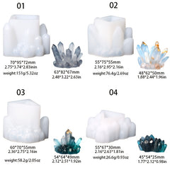 Crystal Cluster Stone Silicone Mold for DIY Jewelry Set