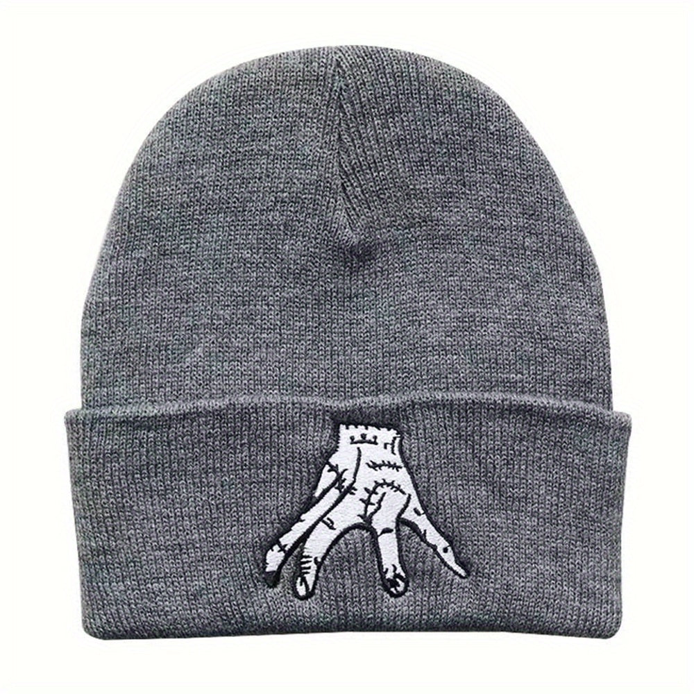 Embroidery Beanie Hip Hop Knit Hat Warm Knit Hat Unisex Casual Ski Hats
