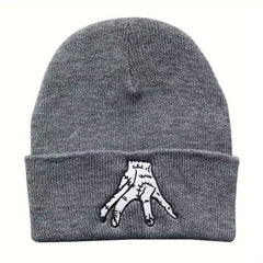 Embroidery Beanie Hip Hop Knit Hat Warm Knit Hat Unisex Casual Ski Hats