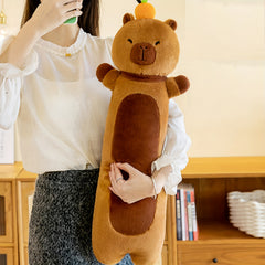 Capybara Plush Toy Soft Light Brown Stuffed Animal with Expressive Eyes