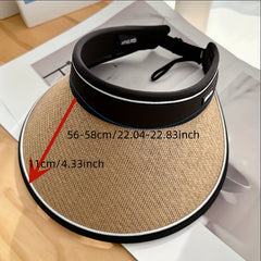 Foldable Visor Hat Outdoor UV Protection Sunshade Straw Travel Beach Hat