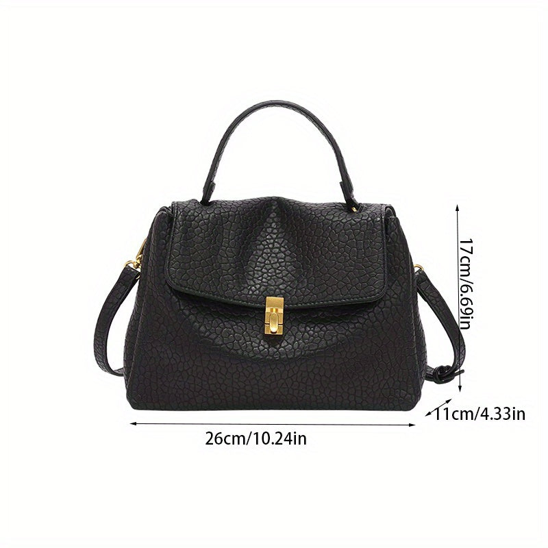 Minimalist Square Bag Crossbody Faux Leather Handbag