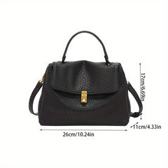 Minimalist Square Bag Crossbody Faux Leather Handbag