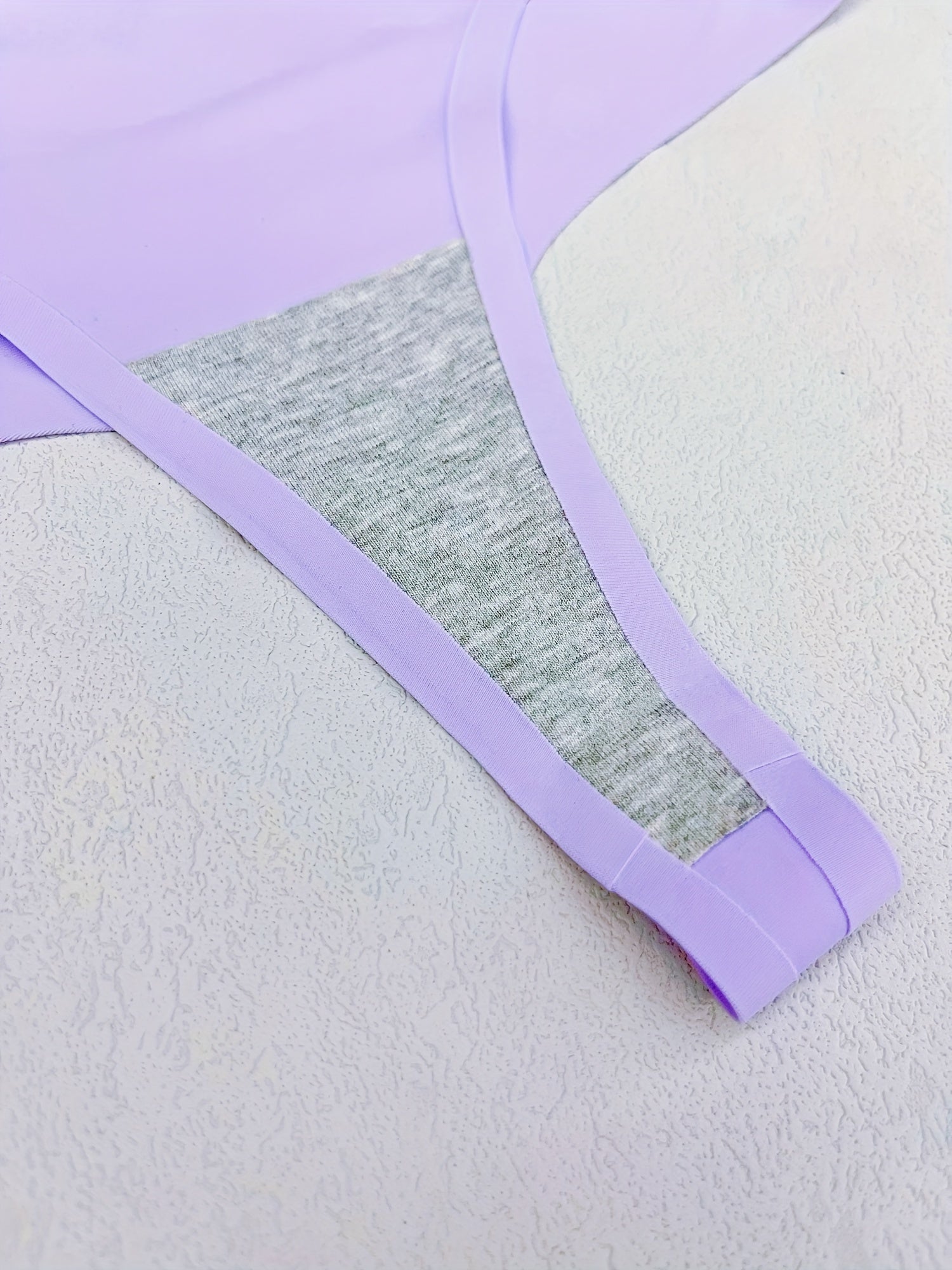 6pcs Seamless Solid Thongs Soft & Comfy Stretchy Intimates Panties