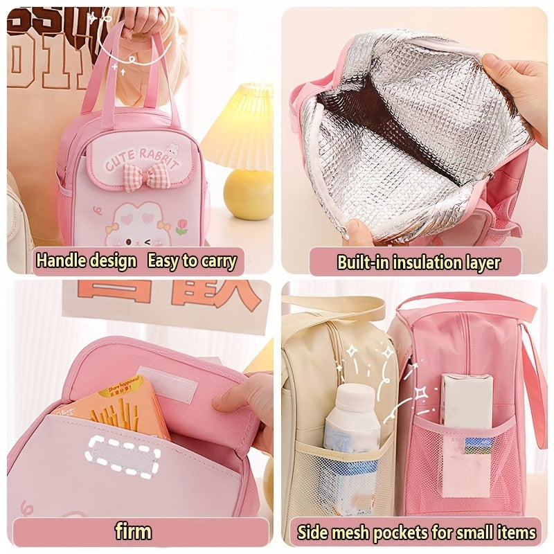 Insulated Lunch Box Bag Portable Lunch Bento Bag Aluminum Foil Cooler Bag