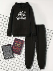 Toddler Girl's 2pcs Hoodie & Sweatpants Set Letter Print Kid's Outfit
