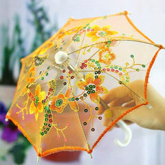 2pcs Colorful Lace Umbrella Set for Dollhouse Photography Props