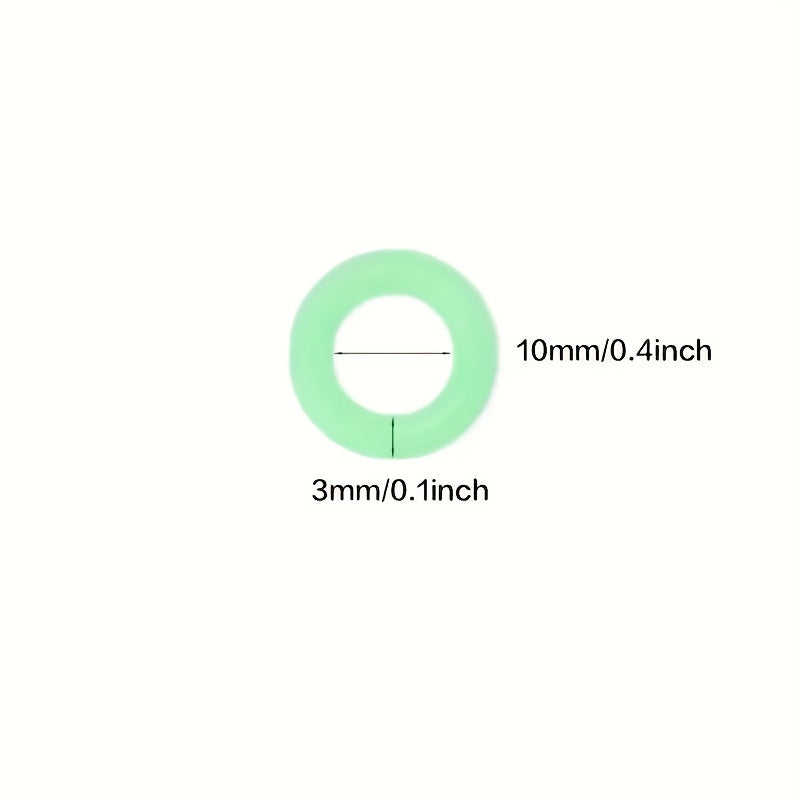 10pcs Green Camping Nail Luminous Rings Tent Accessories
