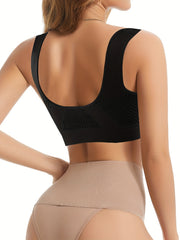 2pcs Wireless Sports Bras Breathable Running Workout Bra