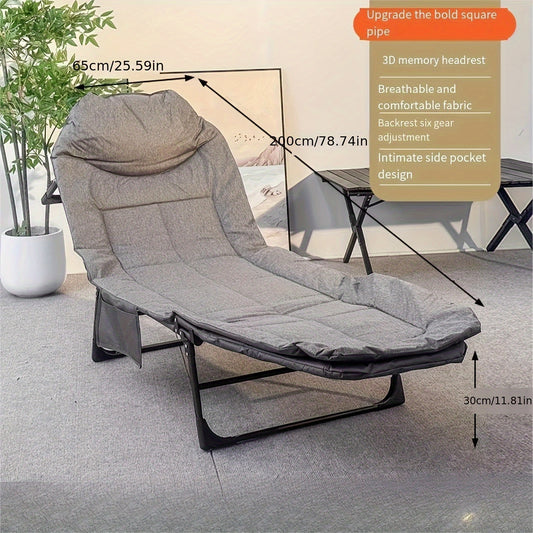 Portable Folding Bed for Office Nap and Camping Picnic