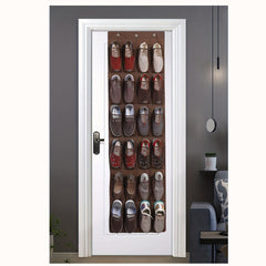 Shoe Hanging Bag Over The Door Shoe Storage Rack With 24 Grids