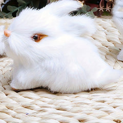 Handcrafted Simulated Rabbit Mini Set of Four Decorations for Lawn and Home Use