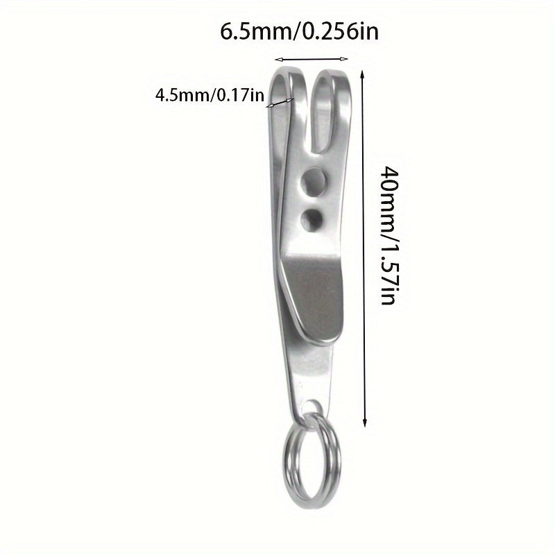 3pcs Stainless Steel Multitool Pocket Clip with Carabiner for Outdoor