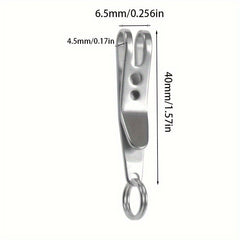 3pcs Stainless Steel Multitool Pocket Clip with Carabiner for Outdoor