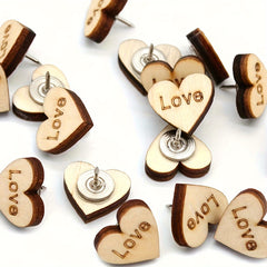 20pcs Boxed Cork Message Pins Wooden Love Push Pins Racer Pins